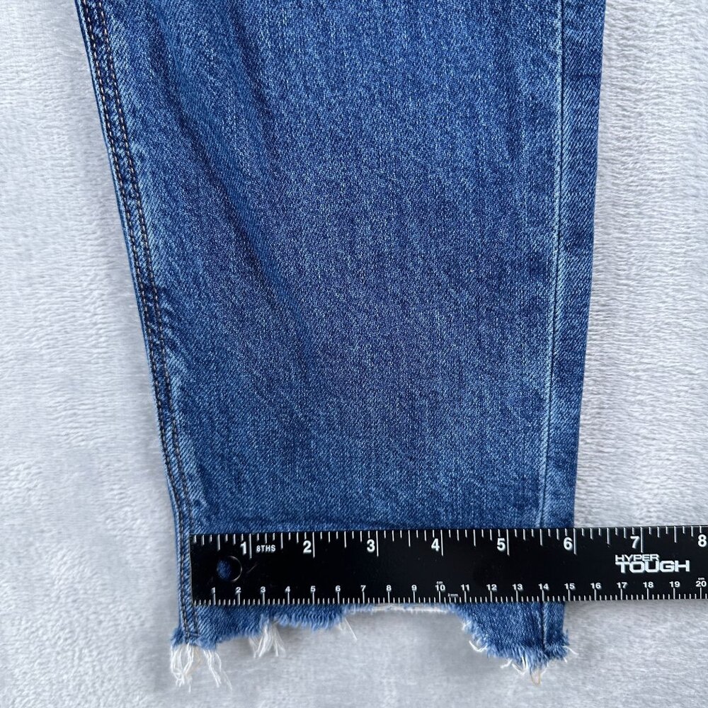 American Eagle Strigid Mom Jeans Womens 4 Regular Distressed Medium Wash Blue - Picture 10 of 12